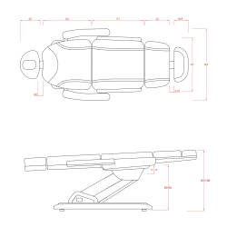 Fotel Kosmetyczny Taurus Biały -Fotele kosmetyczne elektryczne- 
